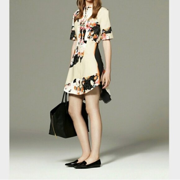 3.1 Philip Lim x Target Dress Short Sleeve Mini Fit And Flare Zip Floral Small - Picture 1 of 10